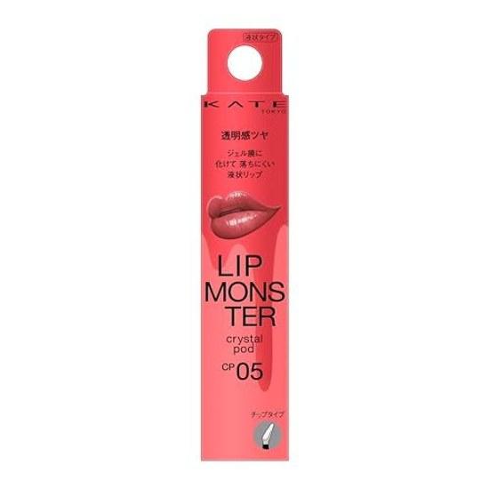 KATE Lip Monster Crystal Pod CP05 Оттенок Nuance Red Пурпурный Оттенок Сияющий Розовый Жидкая Помада Прозрачное Развитие Стойкое Увлажнение