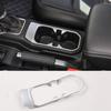 Совместимо с Jeep Wrangler JL 2018+, Декоративная рамка для подстаканника на переднюю панель, Декоративная рамка для держателя напитков, Аксессуар для JL, Стильный ABS Серебристый