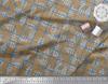 Soimoi Black Japan Crepe Satin Fabric Leaves & Floral Check Print Fabric by the metre 42 Inch