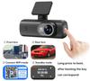 4K Dash Cam Dual Lens Driving Recorder Car DVR 1080P Rear Lens Camera Built-In WiFi GPS 24-Hour Parking Monitoring DVR