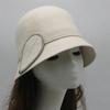 100%Australian Wool Bucket Hat for Women Autumn/winter Warm Felt Hat Leaf Ornament Basin Hat Solid Color Fisherman's Hat Top Hat