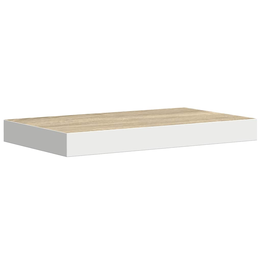 Vidaxl Półki Ścienne, 2 Szt., Kolor Dębu I Biel, 50X23X3,8 Cm, Mdf