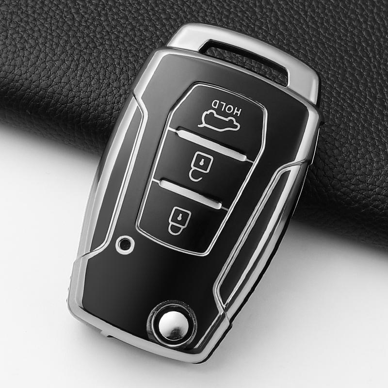 Мягкий чехол-оболочка из ТПУ для автомобильного ключа Ssangyong Kyron 2 Sanka Actyon Korando Tivoli 3 кнопки Умный бесключевой брелок Аксессуары