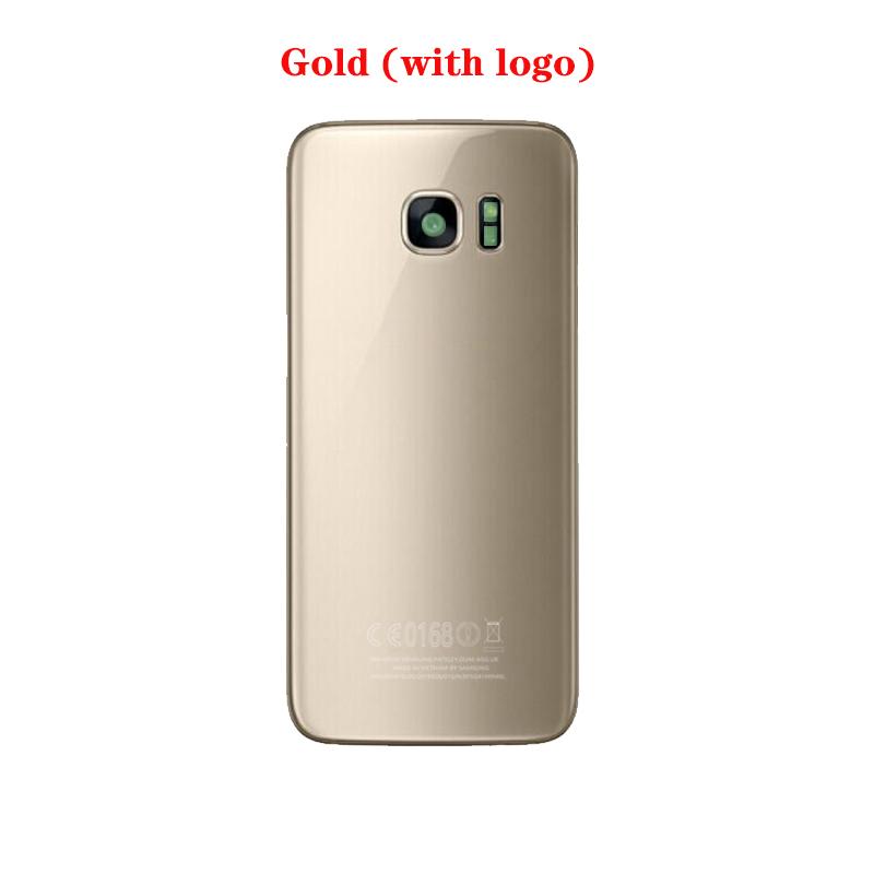 Новая задняя часть для Samsung Galaxy S7 G930, запасные части для задней двери, стеклянный корпус батареи с камерой