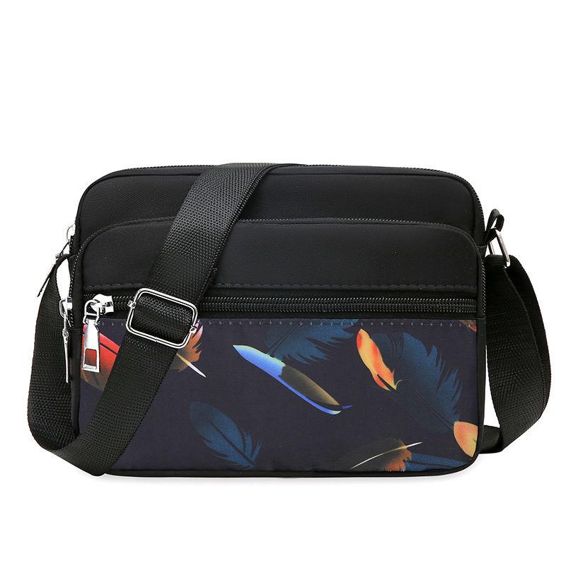 Женская сумка из нейлона для людей среднего и пожилого возраста, сумка через плечо из ткани, многослойная женская сумка для бизнеса