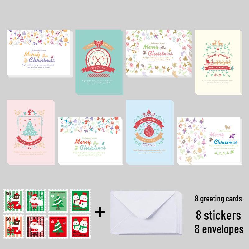 2025 Рождественская праздничная открытка с поздравлением и благодарностью с конвертом - Счастливого Рождества, благословение