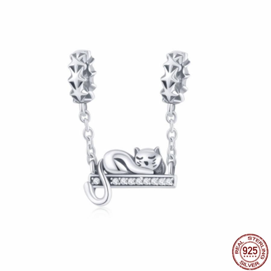 Подходят оригинальные браслеты, подвески, ювелирные изделия, новые S925 стерлингового серебра, сверкающие бусины камеры, семейное дерево, воздушный шар, щенок, кошка, кулон