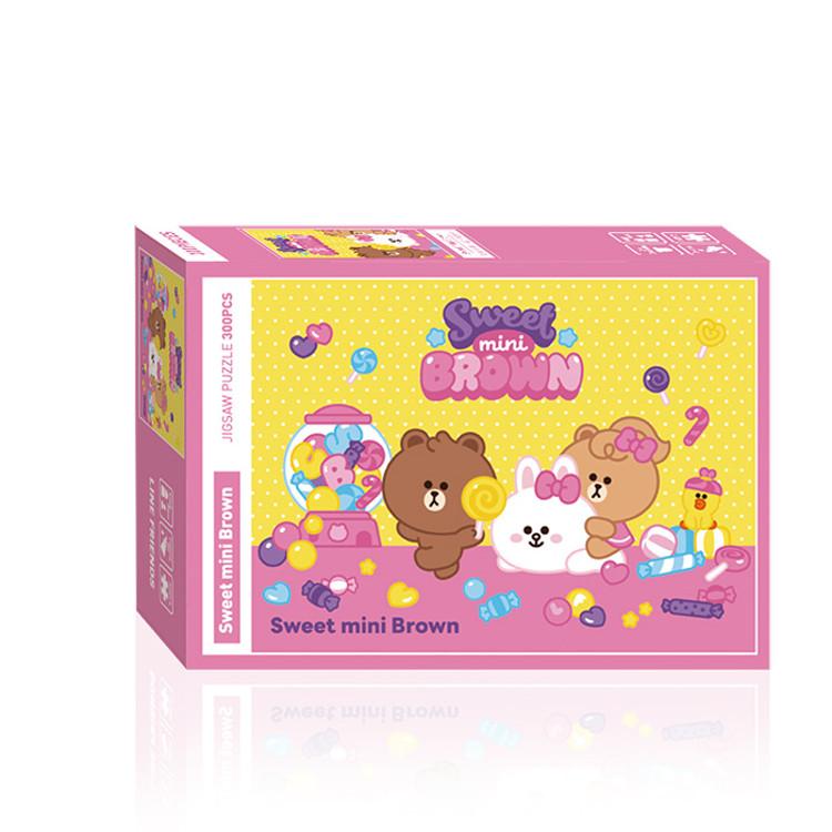 Пазл из 300 деталей - Line Friends Sweet Mini Brown, популярный корейский пазл