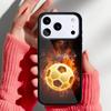 Ball Fire Football Phone Case for iPhone 17 16 15 14 13 Pro Max Back Cover for 12 11 Pro Coque