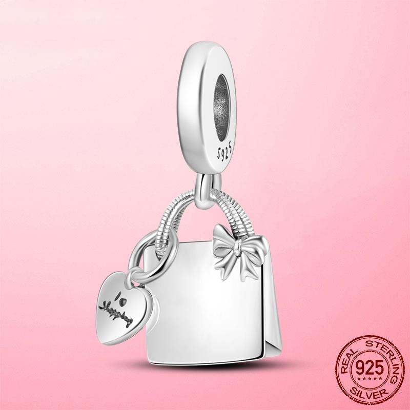 Горячая подвеска в виде сердца в виде компаса, подвеска в виде бусины, серебряная подвеска 925 пробы, оригинальный браслет MULA, сделай сам для изготовления ювелирных изделий