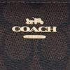Coach Кнопка-застежка 11 Золотой Логотип Кошелек из Покрытого Холста Женский кошелек Грецкий орех Черный CW789-IMXAQ