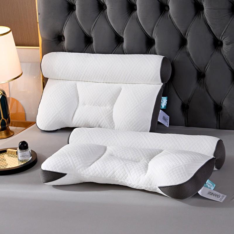 Hotel-Style Memory Foam Alternative Pillow Adults Medium Height 5.1-10cm Hypoallergenic Fiber Fill 40x65cm Rectangular