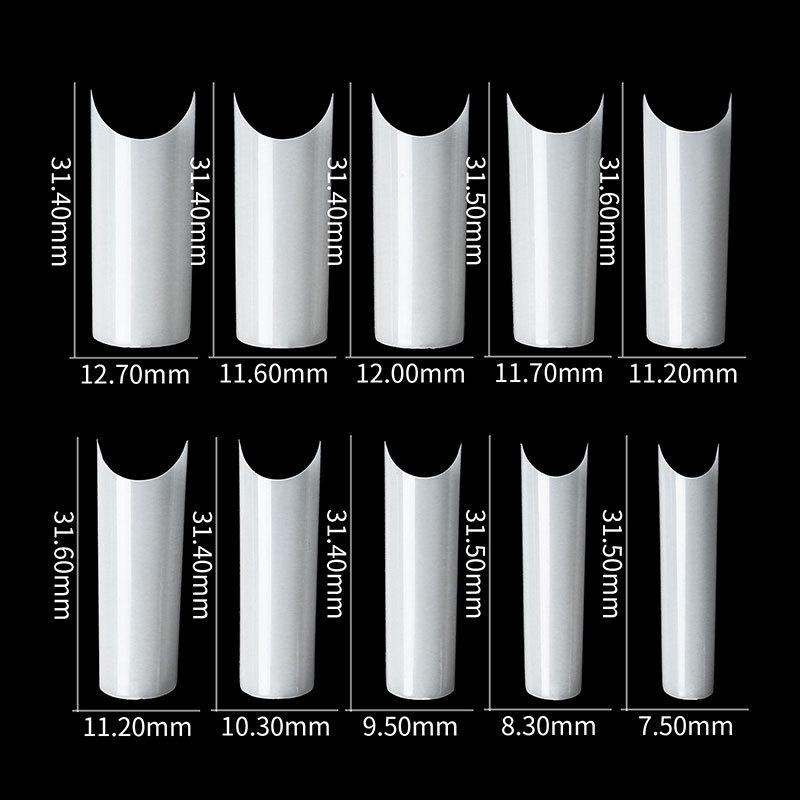 500 шт. накладных ногтей с полным покрытием, прозрачные балерины, гроб, нейл-арт, используются для удлинения и защиты накладных ногтей