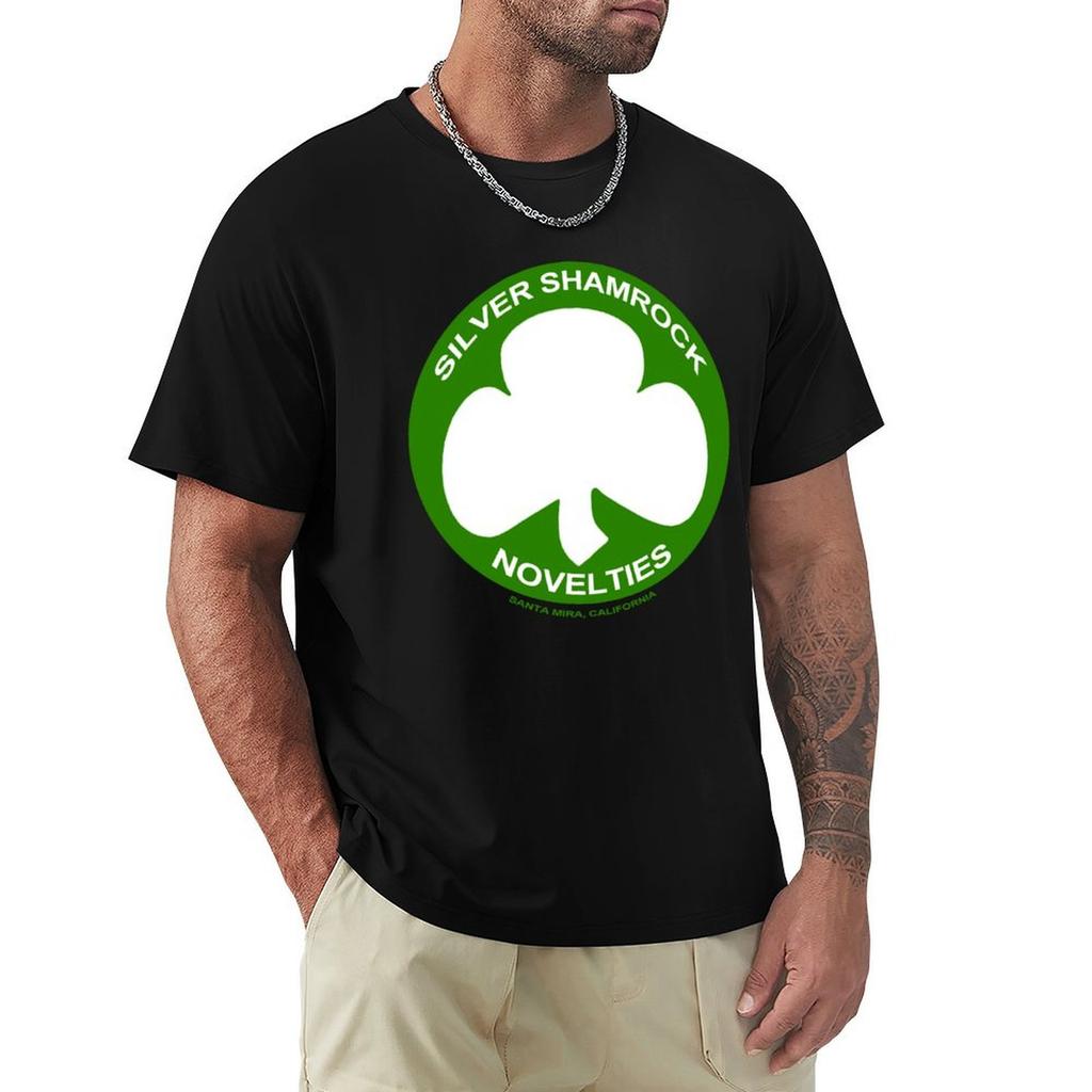 Silver Shamrock Novelties (SSN) Shirt Traditional White Shamrock Design TShirt Festival Party Tee Top