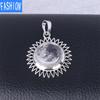 Natural Necklace Hollowed Out Crysatl Small Fresh Sunflower Chrysanthemum Clavicle Necklace Pendant Female