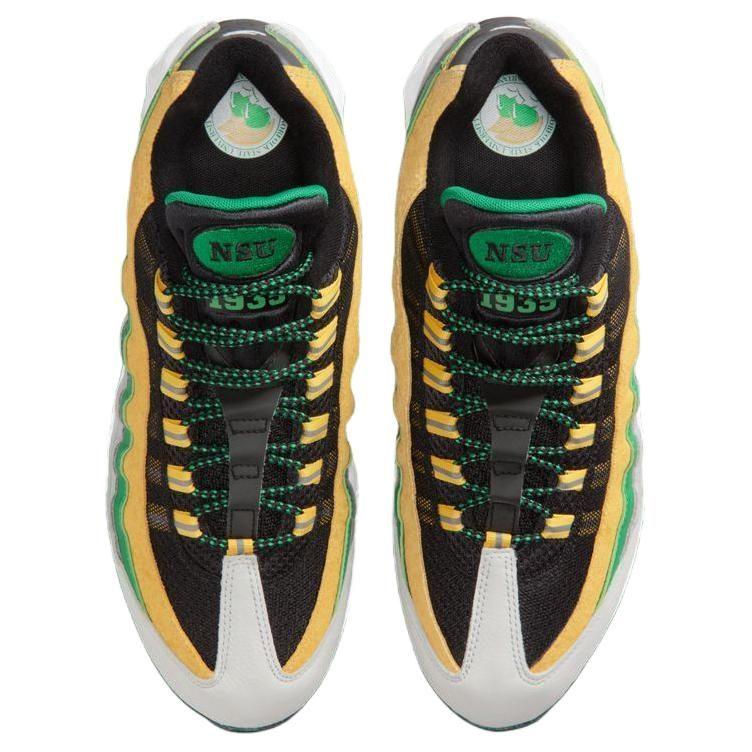 Norfolk State x Nike Air Max 95 Беговые кроссовки Мужские Черный Желтый Зеленый IO8310-001