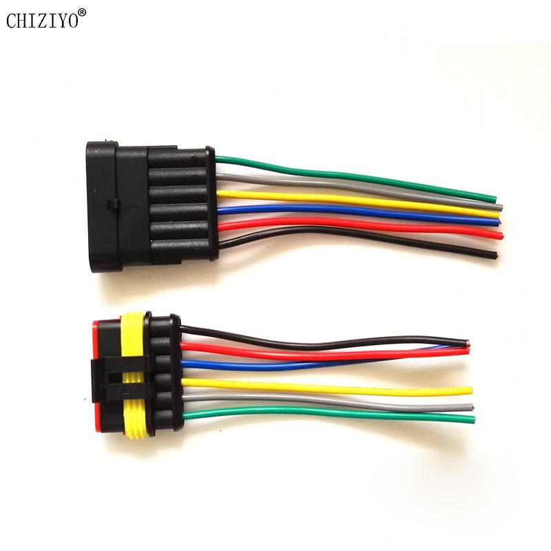 5 шт./лот 1,5 комплект 2/3/4/5/6 штырьковый женский мужской водонепроницаемый HID электрический провод кабель автомобильный разъем адаптер автомобильный штекер