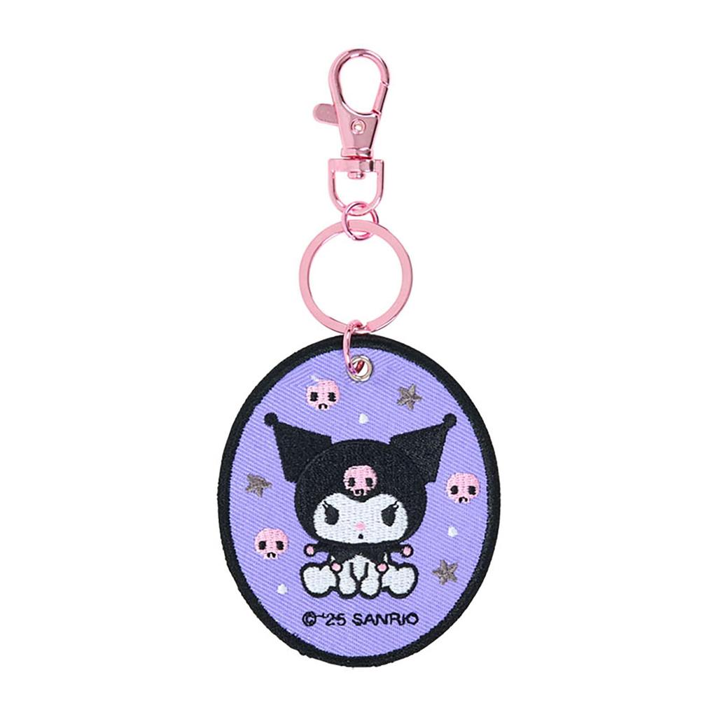 Sanrio Kuromi Embroidered Patch Keychain Polyester Steel 485969 Character Award 1st Round