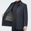 New High-end Double-sided Cashmere Coat for Men with Removable Down Lining, Mid-length Woolen Wool Thick Lapel Coat