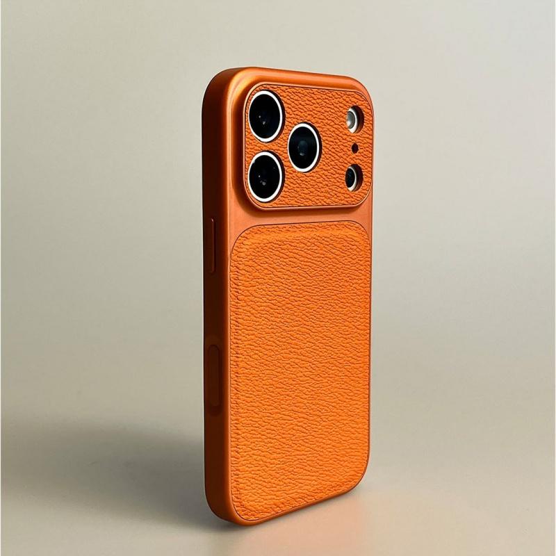 Жесткий кожаный кейс с покрытием для iPhone 17 Air 16 15 14 13 Pro Max, противоударный, матовый, цвет конфеты, броня, бизнес-чехол для телефона