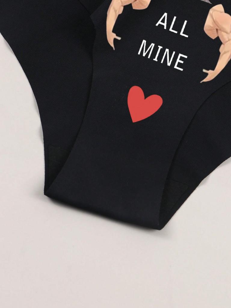 Women's Sexy Thong Panties Customized Portrait Printed Pattern Comfortable Panties Low Waist Thong