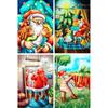MISITU Micro Piece Jigsaw Puzzle, 150 Pieces, Puzzle with Postcard, Landscape, Painting, Christmas, Santa Claus, Gift, Birthday, Stylish Interior,
