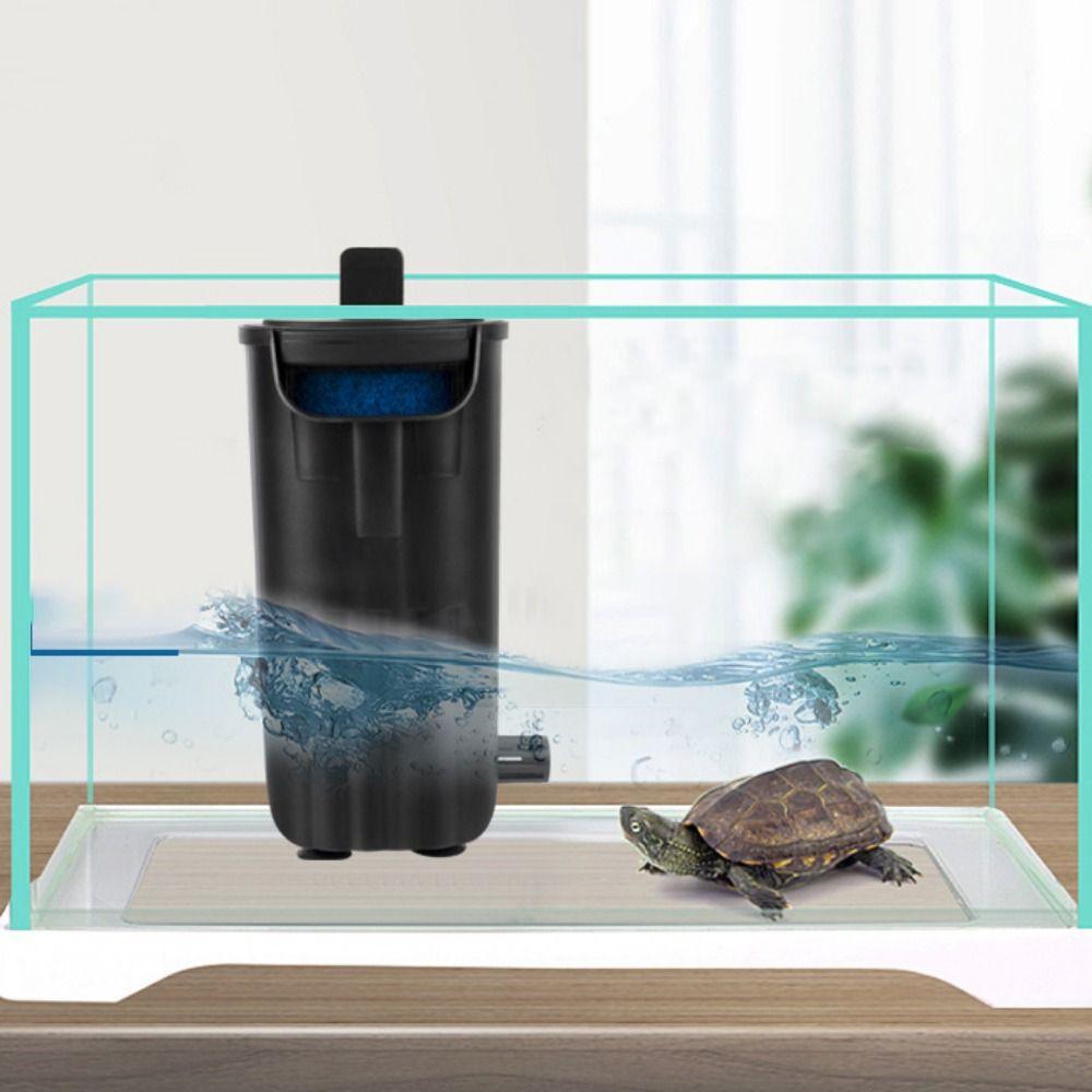 Фильтр для черепахового аквариума с низким уровнем воды, мелкий подвесной фильтр для водопада для небольшого аквариума