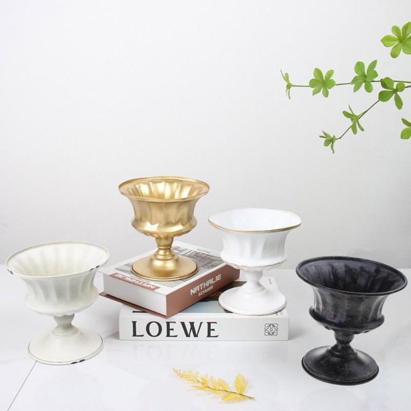 Vintage Style Flower Vase Planter Plant Pots Flower Pots Iron Flowerpot Floral Dried Flower Plant Vase Party Decorations