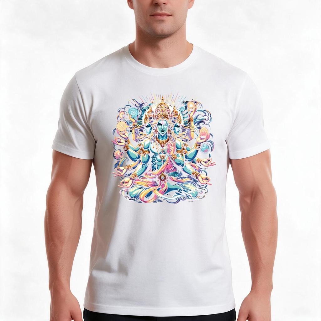 Trimurti Brahma Vishnu Maheswara Tshirt Summer Casual Cotton Tee Oversized Streetwear Tops Vintage Graphic Print