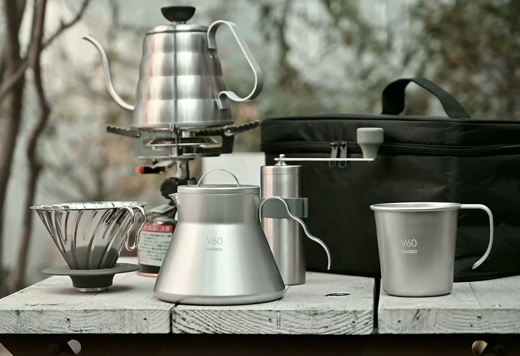 HARIO V60 Metal Stacking Mug, 300ml, Silver, O-VSM-30-HSV