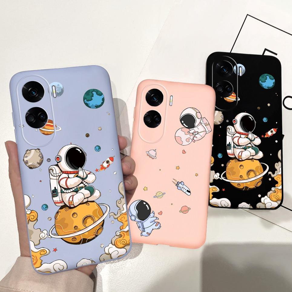 Для чехла Funda Honor 90 Lite Honor 100 Pro Honor100 5G Задняя крышка Узор Астронавт Корова Чехол Мягкий силикон Huawei Honor90 Lite