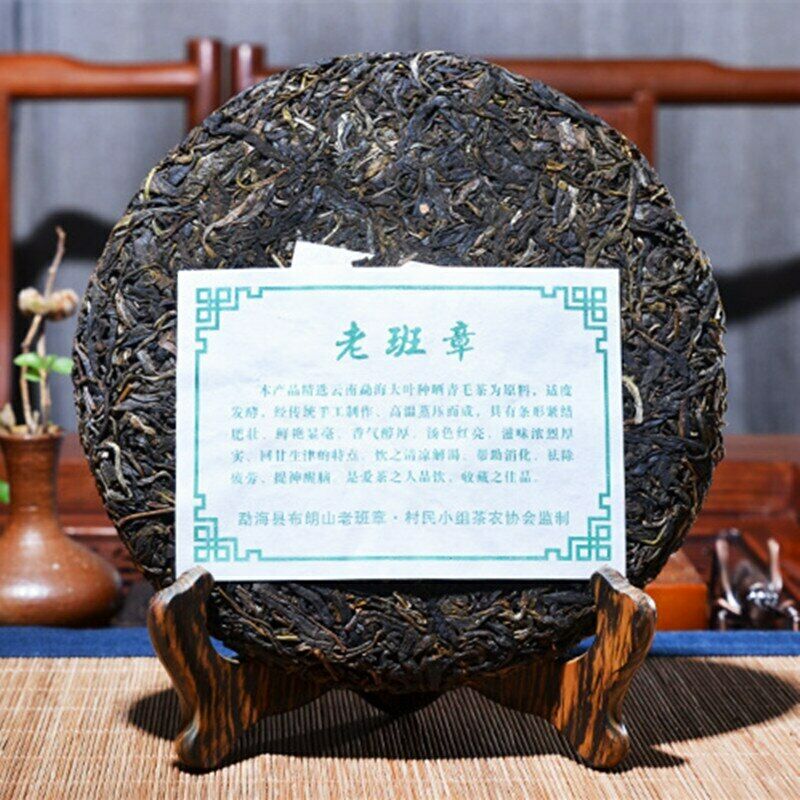 The First Village Lao Ban Zhang * 2008 Чайный пирог Мэнхай Пуэр 357 г сырого чая Пуэр