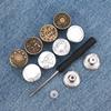 10Pcs/pack With Screwdriver Jeans Buttons Nail Free Clothing Pants Waist Extenders Button Sewing Accessories 17mm Waist Buckle