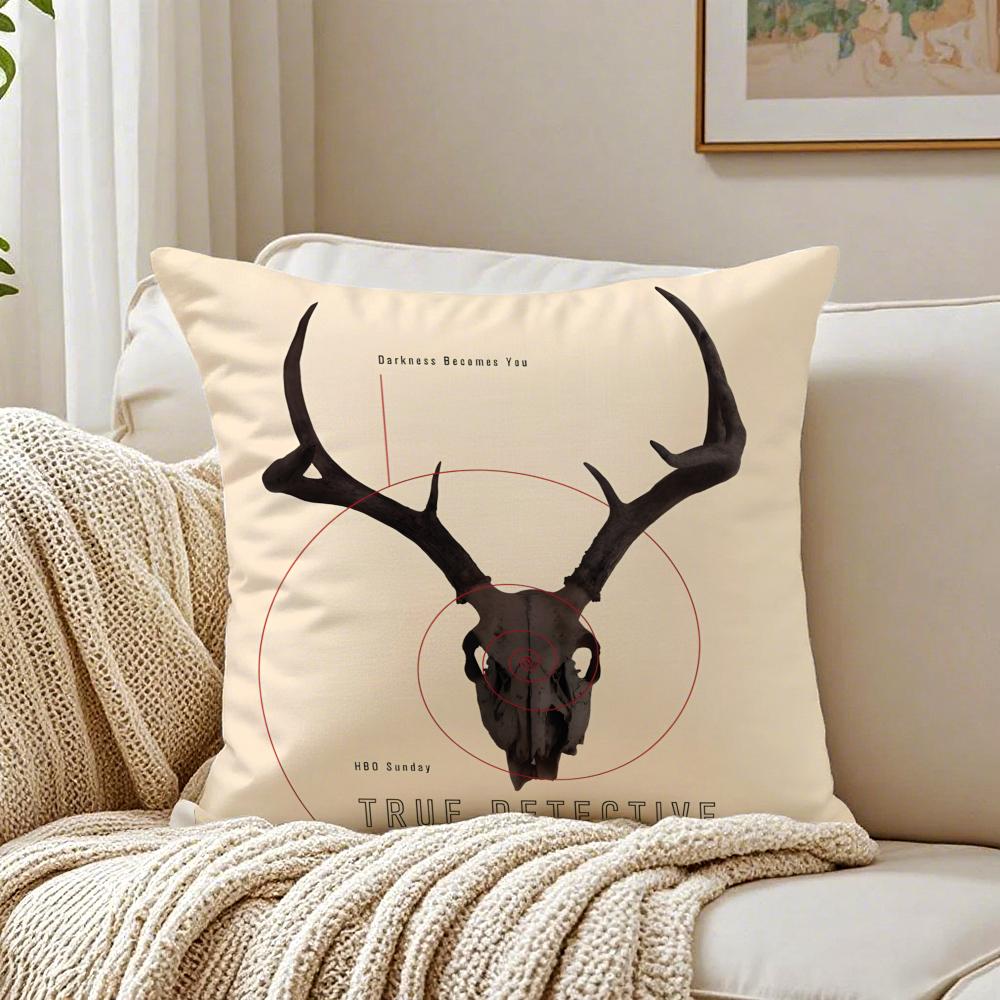 movie noir TTrue DDetective Cushion Cover Pillowcase Antidustmite living Room Sofa Decor Cushion Room