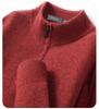 SHANSHAN Men's Quarter-Zip High-Neck Wool-Cashmere Blend Sweater