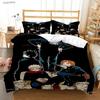 Cartoon Anime Jujutsu Kaisen Duvet Cover Comforter Bedding Set Soft Pillowcas Single Double Quilt Cover Set for Adult Boys Girls