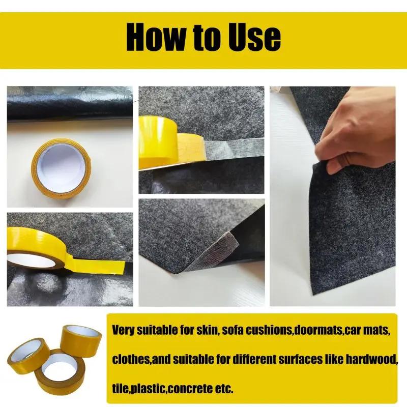 Двусторонняя лента Высоковязкая сетчатая волокнистая прозрачная двусторонняя лента Липкая водонепроницаемая клеящаяся волокнистая сетчатая лента