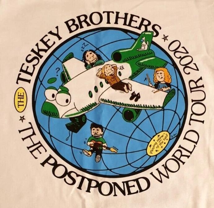 THE TESKEY BROTHERS Отложенный Мировой Тур 2020 1 сторона Футболка Белая CS210 Унисекс Футболка