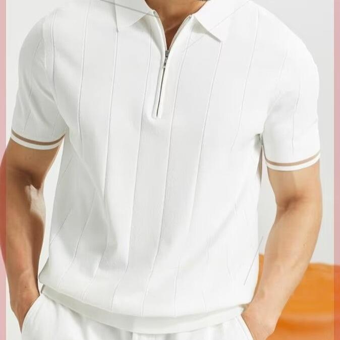 Summer Men's Fashion Short Sleeve Polo Shirt