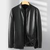 Genuine Leather Jackets for Men In Autumn and Winter, Middle-aged Leather Jackets, Imported Sheepskin Dad Casual Stand-up Collar Jackets