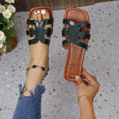 Модная женская обувь тапочки больших размеров на плоской подошве домашние сандалии лето 2024 элегантная мода пляж низкий каблук сексуальная повседневная распродажа