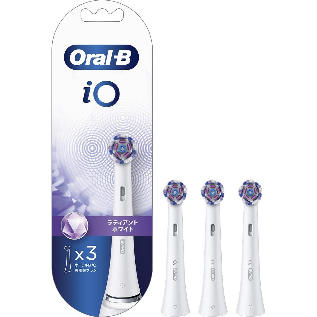 Brown Replacement Brush Oral B iO Genuine Radiant White 9 Months Supply iO (3 Pieces) [For Series] iORBWW-3