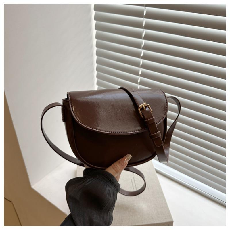 Saddle Bag Women's New Shoulder Strap Shoulder Armpit Bag Retro Style Simple Design Messenger Bag Handbag