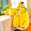 Cute Long Strip Banana Stuffed Body Pillow Cartoon Expression Plush Cushion Sofa Bedroom Bananas Throw Pillow Home Decoration