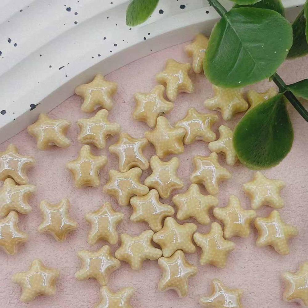 20pcs Ceramic Ceramic Spacer Loose Beads Fresh Color Jewelry Making Material Starfish Bead Gift