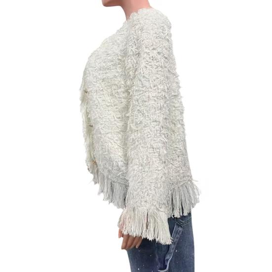 Women's Open Front Faux Fur Cardigan Fuzzy Dressy Shaggy Jacket Casual Long Sleeve Coat Fall Winter Outerwear