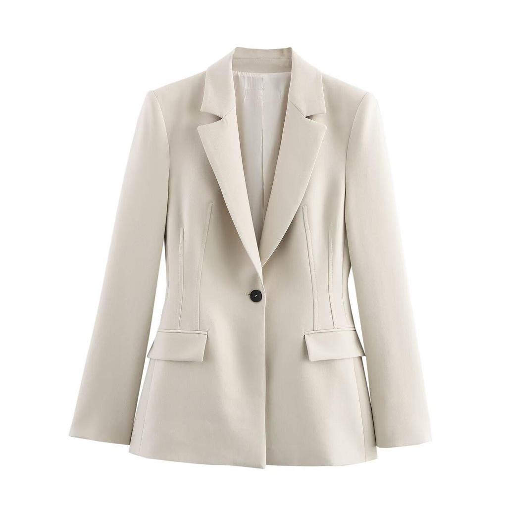 2025 Spring Women's Fashion Slim-Fit Suit & Pants Set with Stylish Shoulder Details