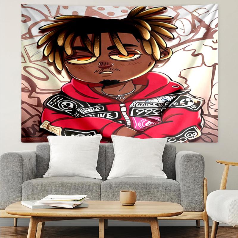 Juice WRLD Tapestry for Bedroom Aesthetic Classroom Tapestries Wall Hanging for Living Room Dorm Office,Ideal Creative Gift