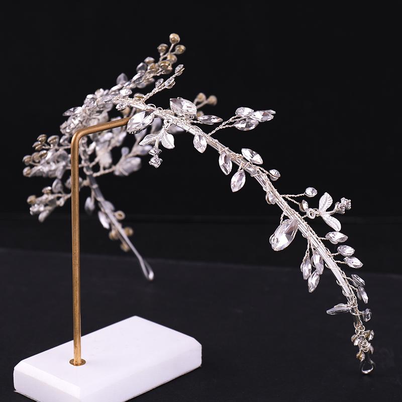 Crystal Diamond Bridal Headband Hairaccessory Happy New Year Handmade Christmas Women 3 Pcs Ornamental Alloy,metal Niancan FD686