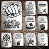 Do Your Best and Work Hard Motivational Quote Metal Tin Sign Art Posters Decorative Wall Art Picture for Office Home Decor